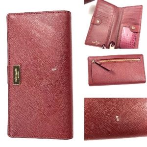 ♤Kate Spade cranberry wallet♤